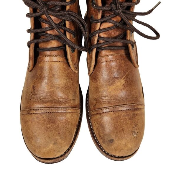 Teysha Handmade Ankle Lace up Leather Geometric Textile Boho Boots - Picture 7 of 12